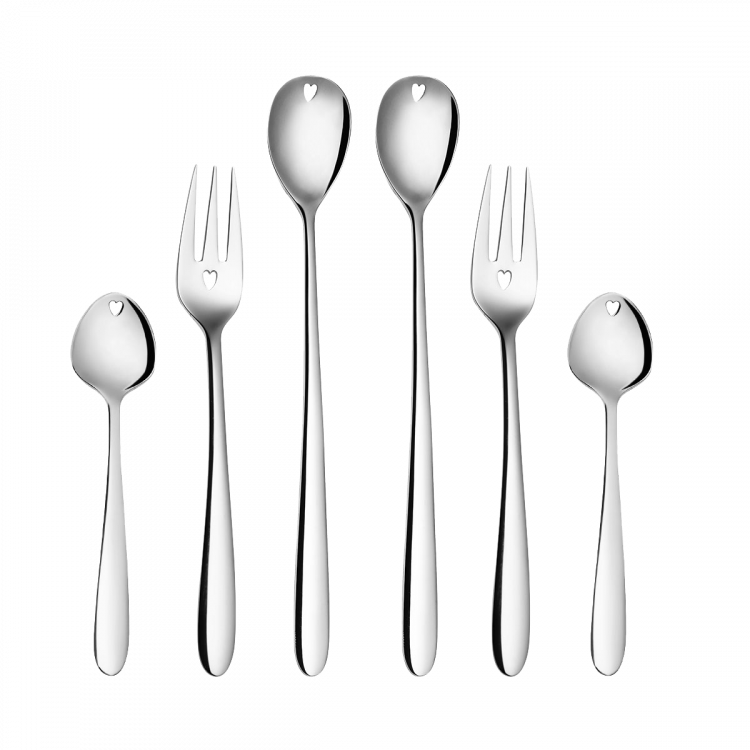 Darilni set s srcem 6 kosov - Love Cutlery